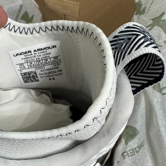 Under Armour - Spotlight Clone 3.0 MC Mens Football Cleats White-Navy - Picture 8 of 8